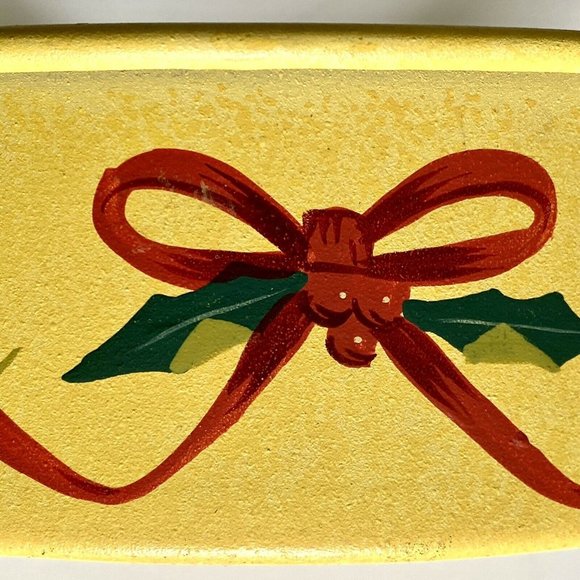 Lenox Winter Greetings Holiday Birds Round Metal Casserole Holder 10" Toleware C - Picture 6 of 12